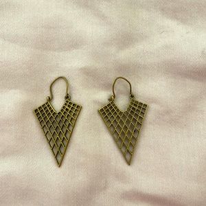Triangular artistic earrings